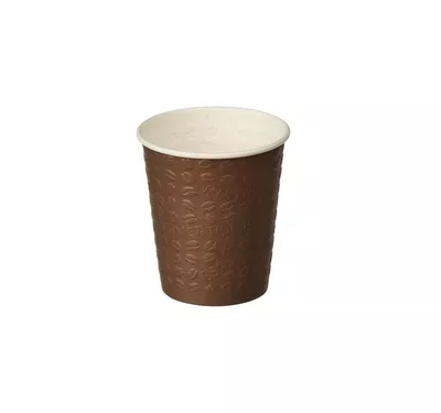Стакан бумажный однослойный для горячего с конгревом Coffee Touch, коричневый, 250мл