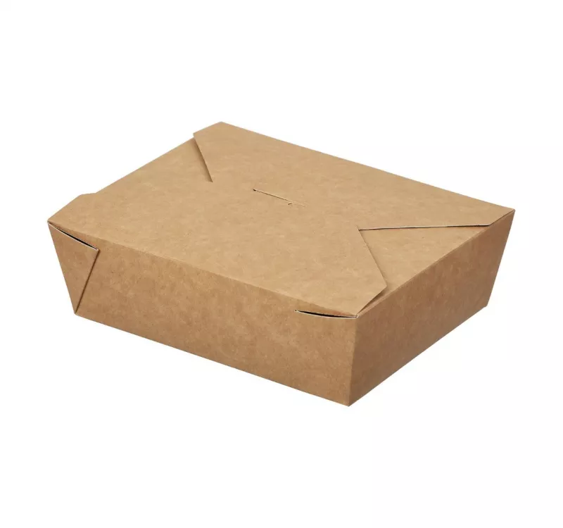 Контейнер бумажный Fold Box, черный/крафт, 950 мл	  - 2