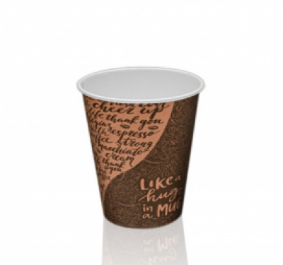 Стакан бумажный однослойный для горячего Coffee, 250мл
