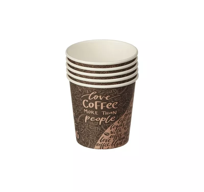 Single Wall Hot Paper Cup, Coffee design, 100 ml - 3