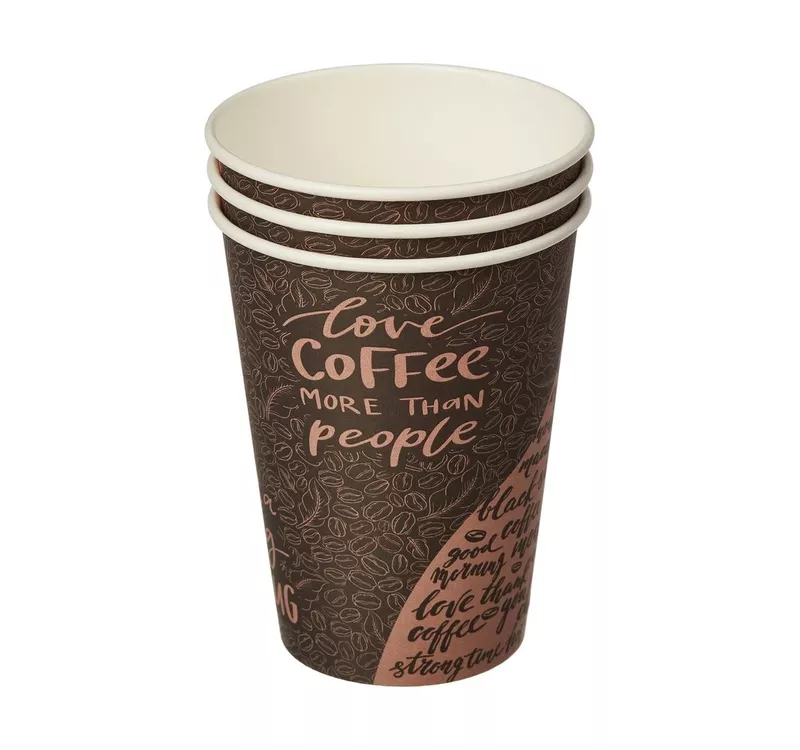 Single Wall Hot Paper Cup, Coffee design, 300 ml - 2