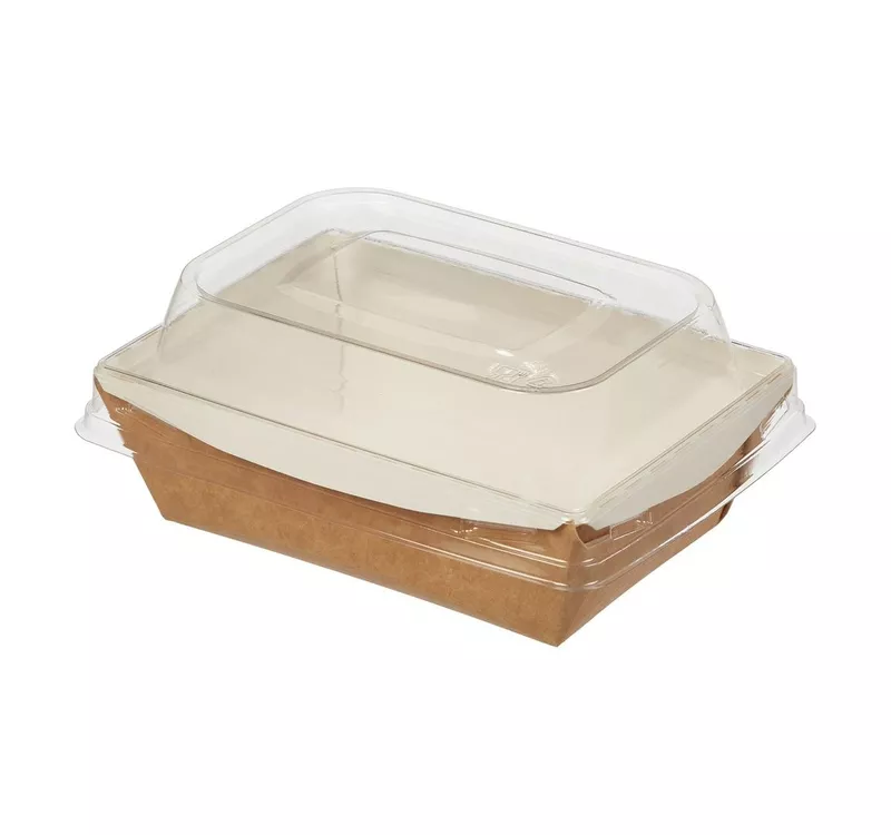 Kraft Paper Food Box With Dome Lid 