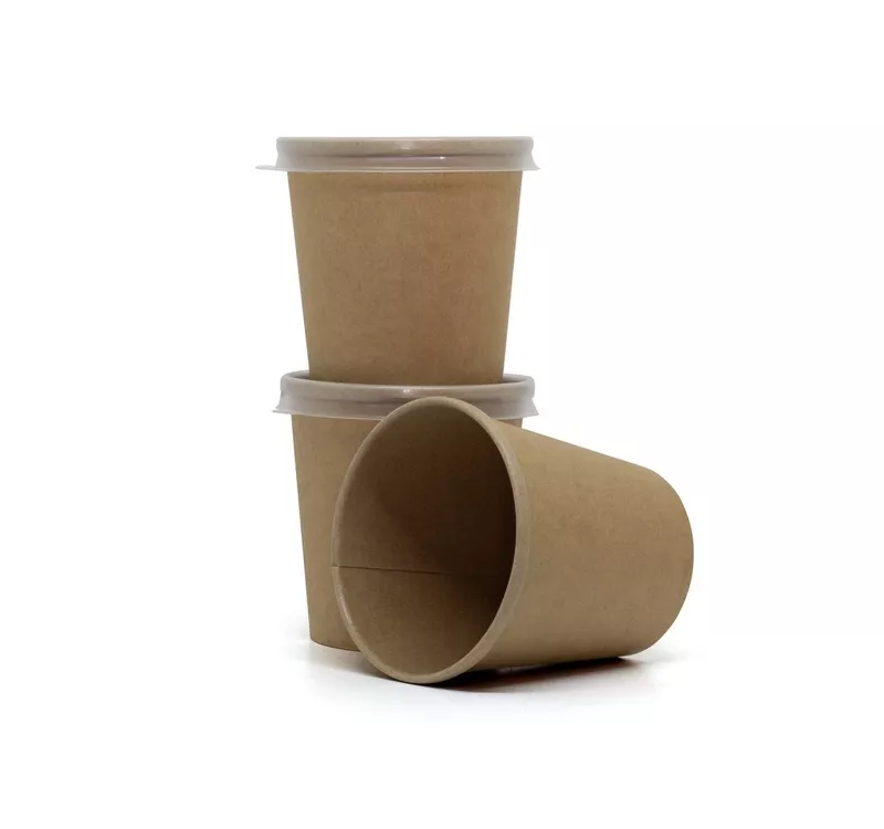Kraft Paper Soup Container | Soup Cup, 300 ml - 3