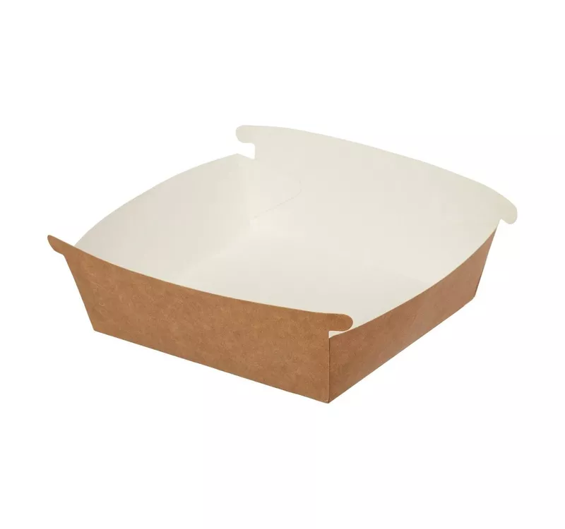 Kraft Burger Box | Paper Food Tray 