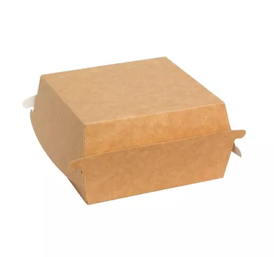 Kraft Burger Box | Paper Food Tray 