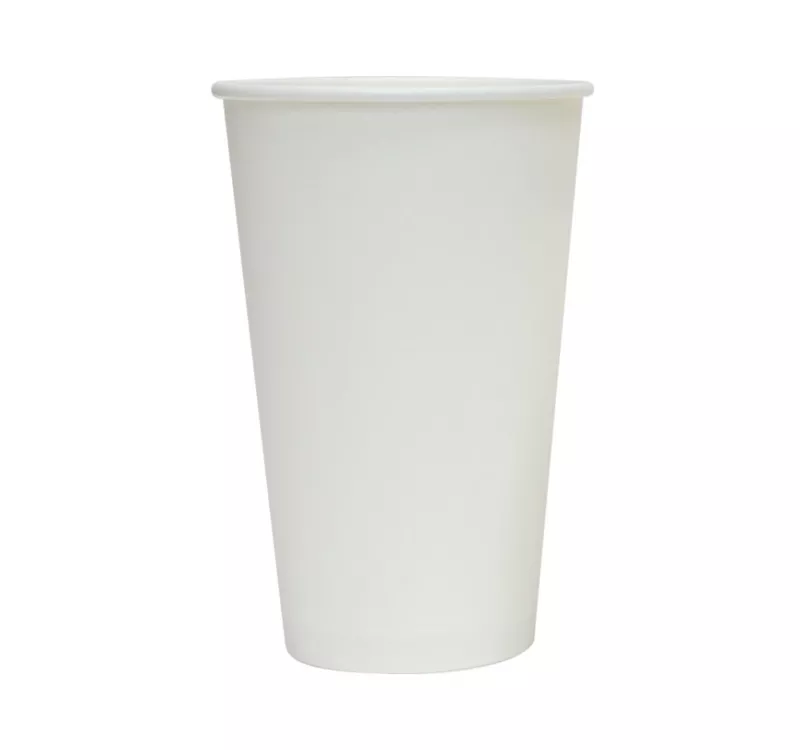 Single Wall Hot Paper Cup, White, 500 ml