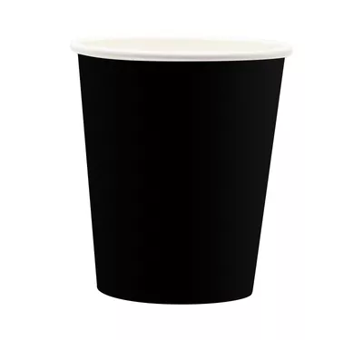 Single Wall Hot Paper Cup, Black, 205 ml