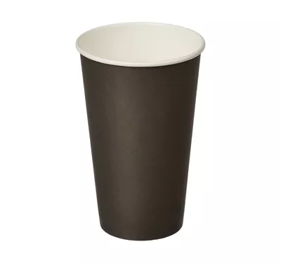 Single Wall Hot Paper Cup, Black, 400 ml