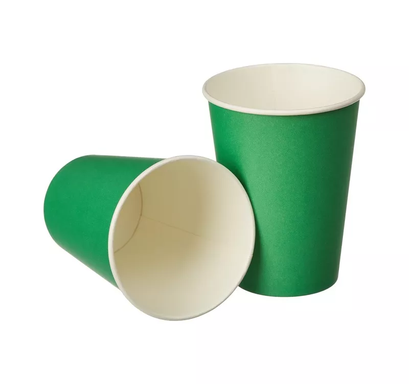 Single Wall Hot Paper Cup, Green, 300 ml - 2
