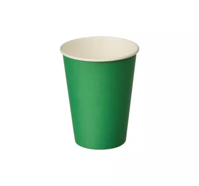 Single Wall Hot Paper Cup, Green, 300 ml