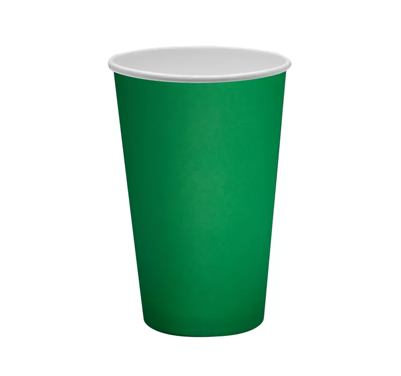Single Wall Hot Paper Cup, Green, 400 ml