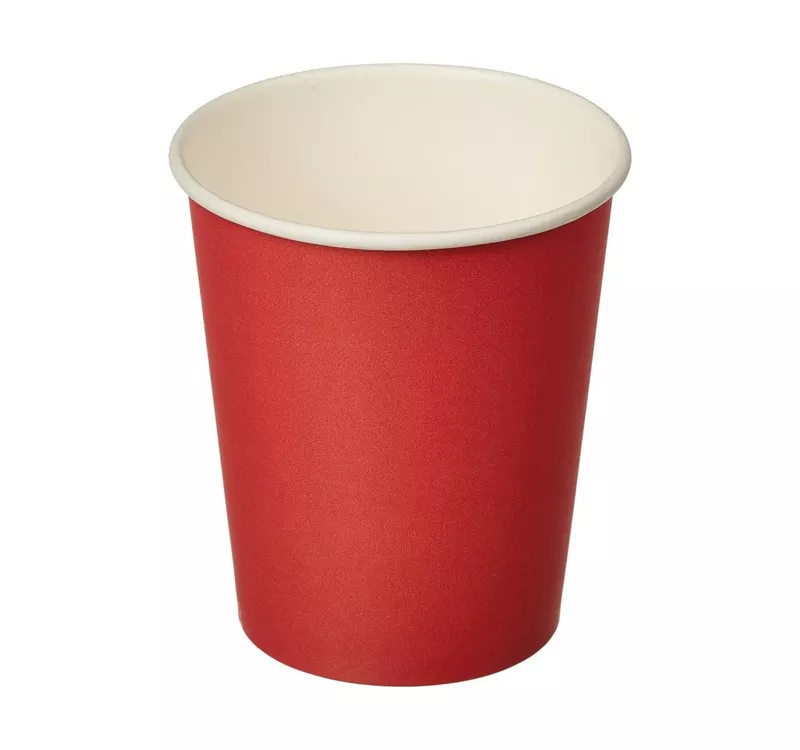 Single Wall Hot Paper Cup, Red, 250 ml