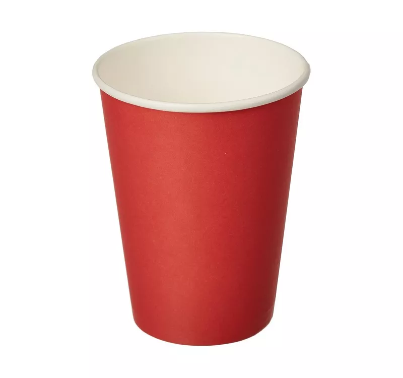 Single Wall Hot Paper Cup, Red, 300 ml