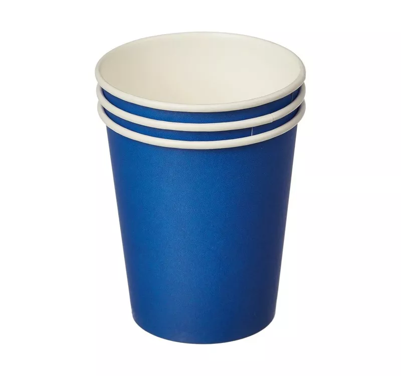 Single Wall Hot Paper Cup, Blue, 250 ml - 3