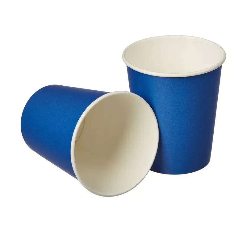 Single Wall Hot Paper Cup, Blue, 250 ml - 2