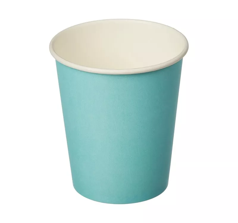 Single Wall Hot Paper Cup, Turquoise, 250 ml