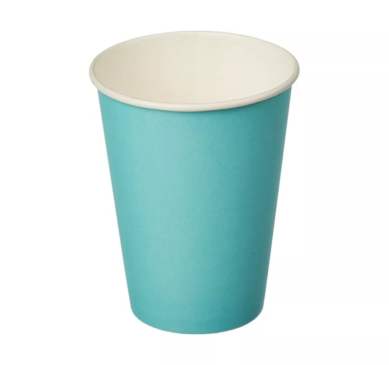 Single Wall Hot Paper Cup, Turquoise, 300 ml