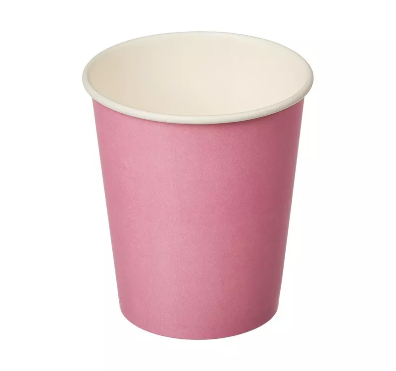 Single Wall Hot Paper Cup, Pink, 250 ml