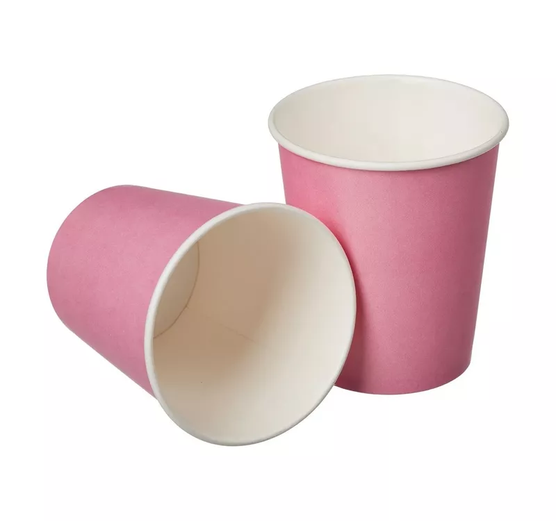 Single Wall Hot Paper Cup, Pink, 250 ml - 2
