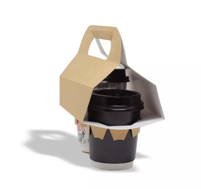 Paper Cup Holder - Two Cup Carrier - 2
