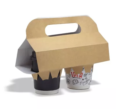 Paper Cup Holder - Two Cup Carrier