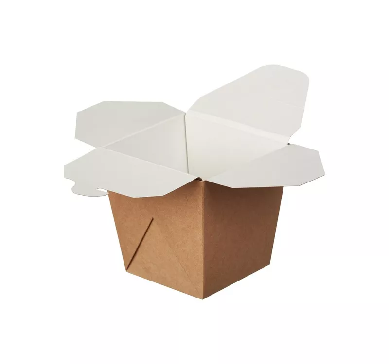 Kraft Paper Noodle Box | Chinese Box, Square, 500 ml - 2