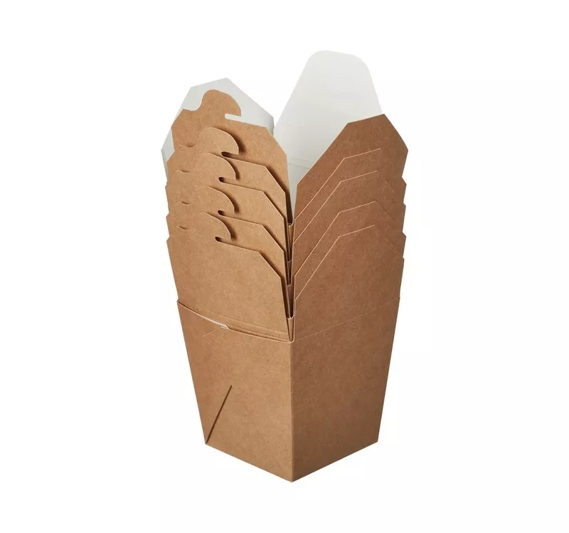 Kraft Paper Noodle Box | Chinese Box, Square, 500 ml - 4