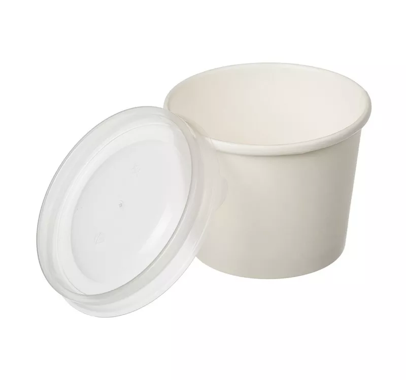 White Paper Soup Container | Soup Cup, 300 ml - 2