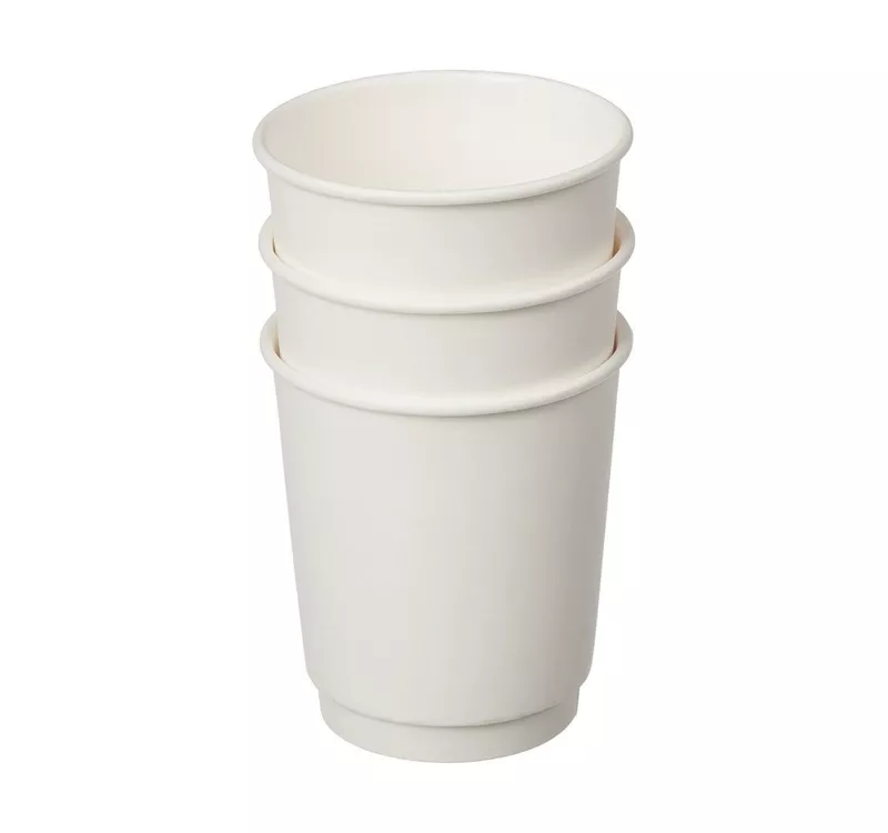 Double Wall Hot Paper Cup, White, 250 ml - 3