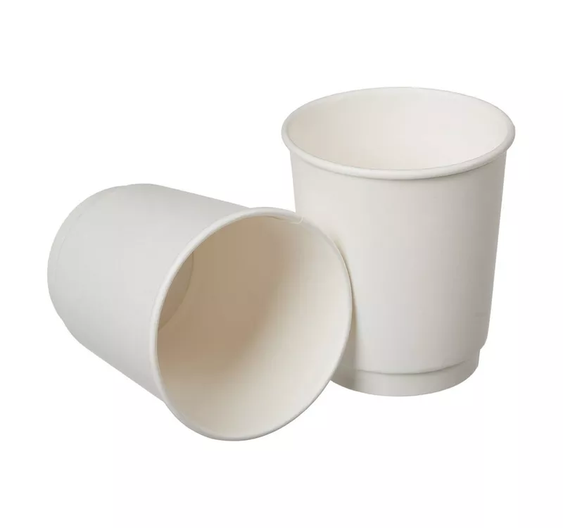 Double Wall Hot Paper Cup, White, 250 ml - 2