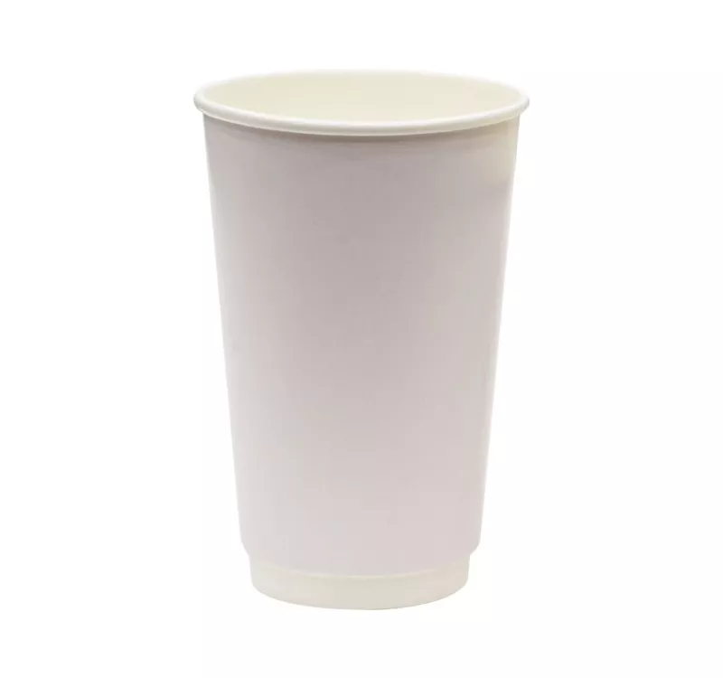Double Wall Hot Paper Cup, White, 400 ml