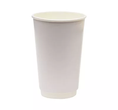 Double Wall Hot Paper Cup, White, 400 ml