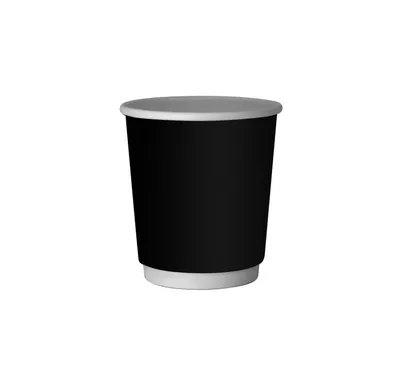 Double Wall Hot Paper Cup, Black, 250 ml