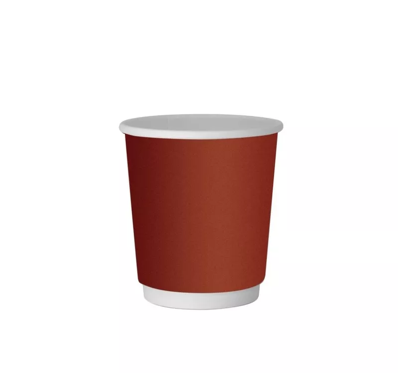 Double Wall Hot Paper Cup, Red, 250 ml