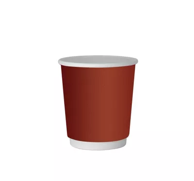 Double Wall Hot Paper Cup, Red, 250 ml