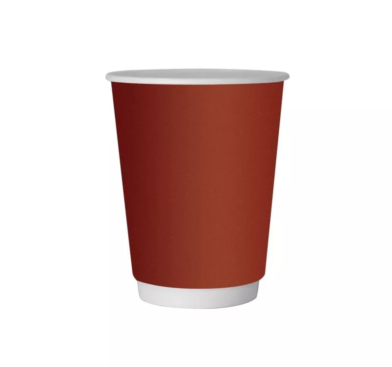 Double Wall Hot Paper Cup, Red, 300 ml