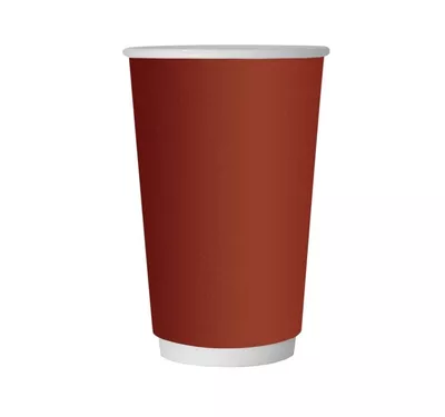 Double Wall Hot Paper Cup, Red, 400 ml