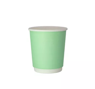 Double Wall Hot Paper Cup, Mint Green, 250 ml
