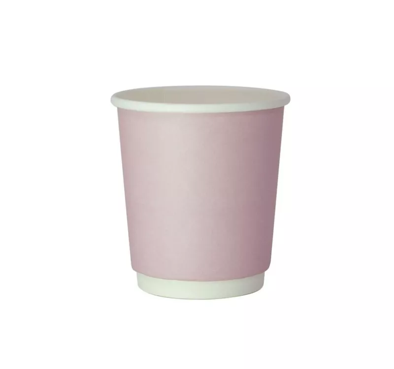 Double Wall Hot Paper Cup, Pink, 250 ml