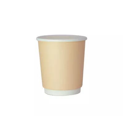 Double Wall Hot Paper Cup, Beige, 250 ml