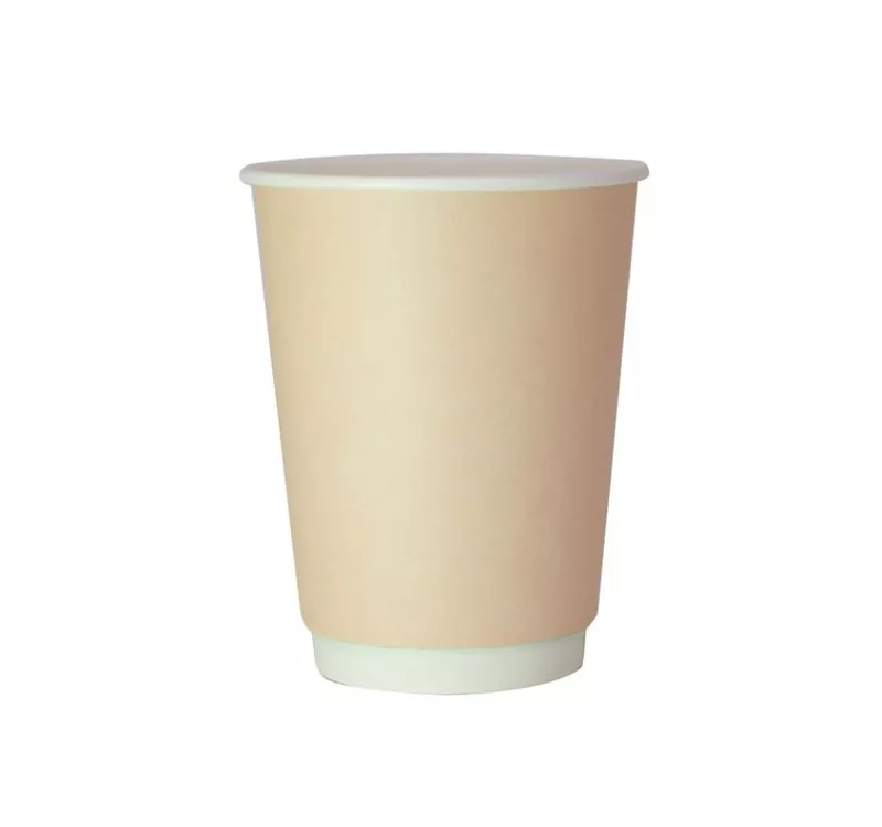 Double Wall Hot Paper Cup, Beige, 300 ml