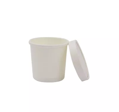 Paper Lid For Soup Cup, White, d=98mm