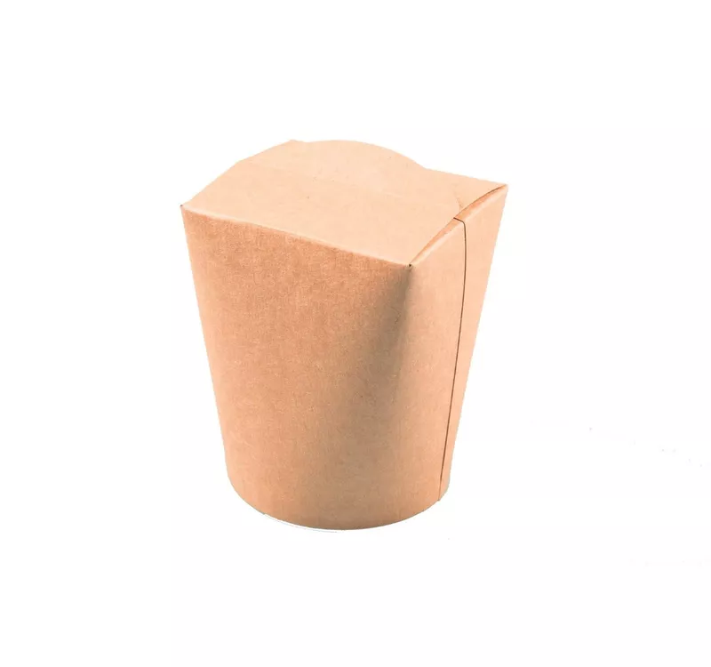 Round Kraft Paper Noodle Box, 500 ml