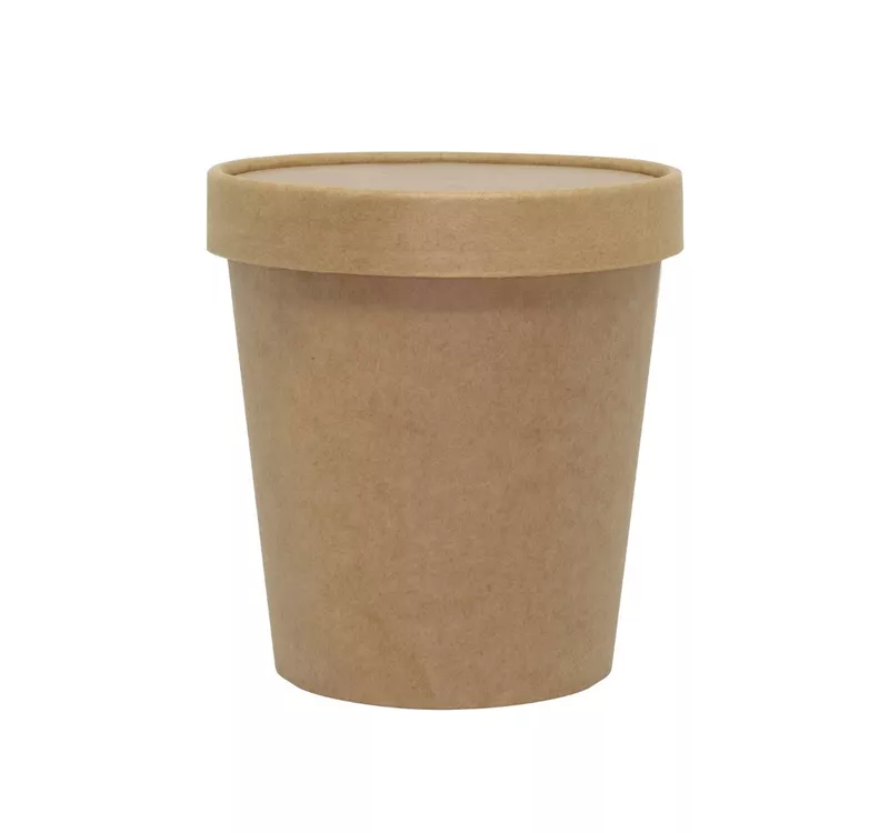 Paper Lid For Soup Cup, Kraft, d=98mm - 3