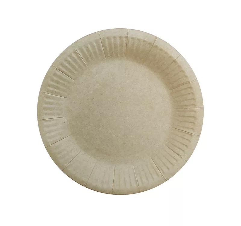 Тарелка бумажная Snack Plate, крафт, 180 мм, ламинированная