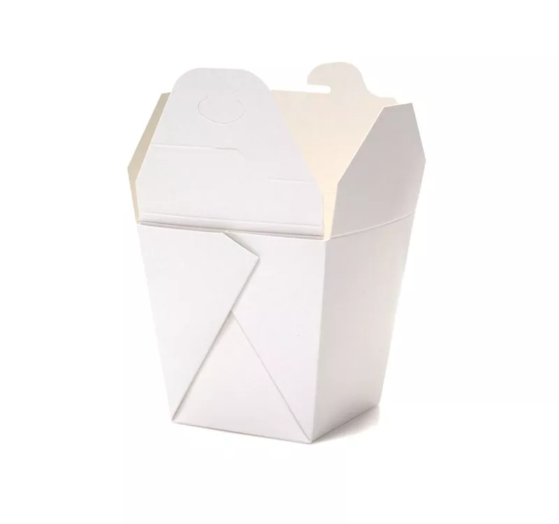 White Paper Noodle Box, Square, 500 ml - 2