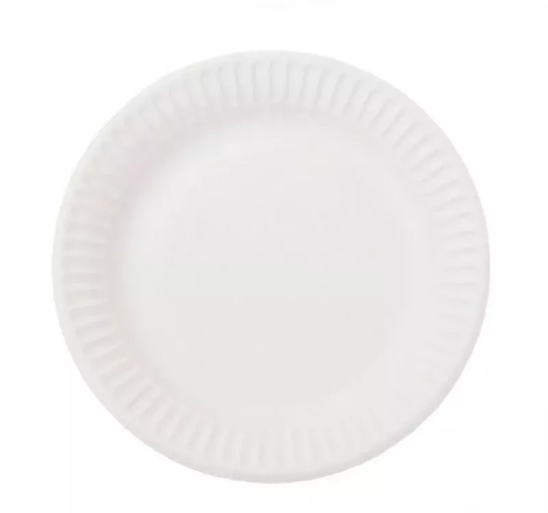 Тарелка бумажная Snack Plate белая  мелованная, 165 мм
