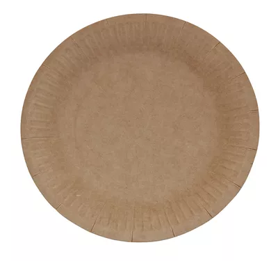 Тарелка бумажная Snack Plate, крафт/крафт, 230 мм