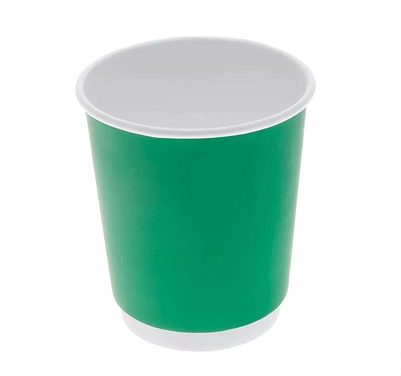 Double Wall Hot Paper Cup, Green, 250 ml