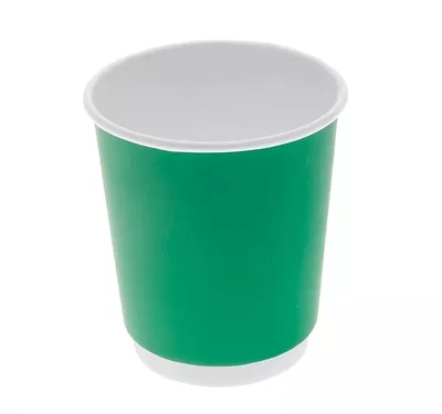 Double Wall Hot Paper Cup, Green, 250 ml